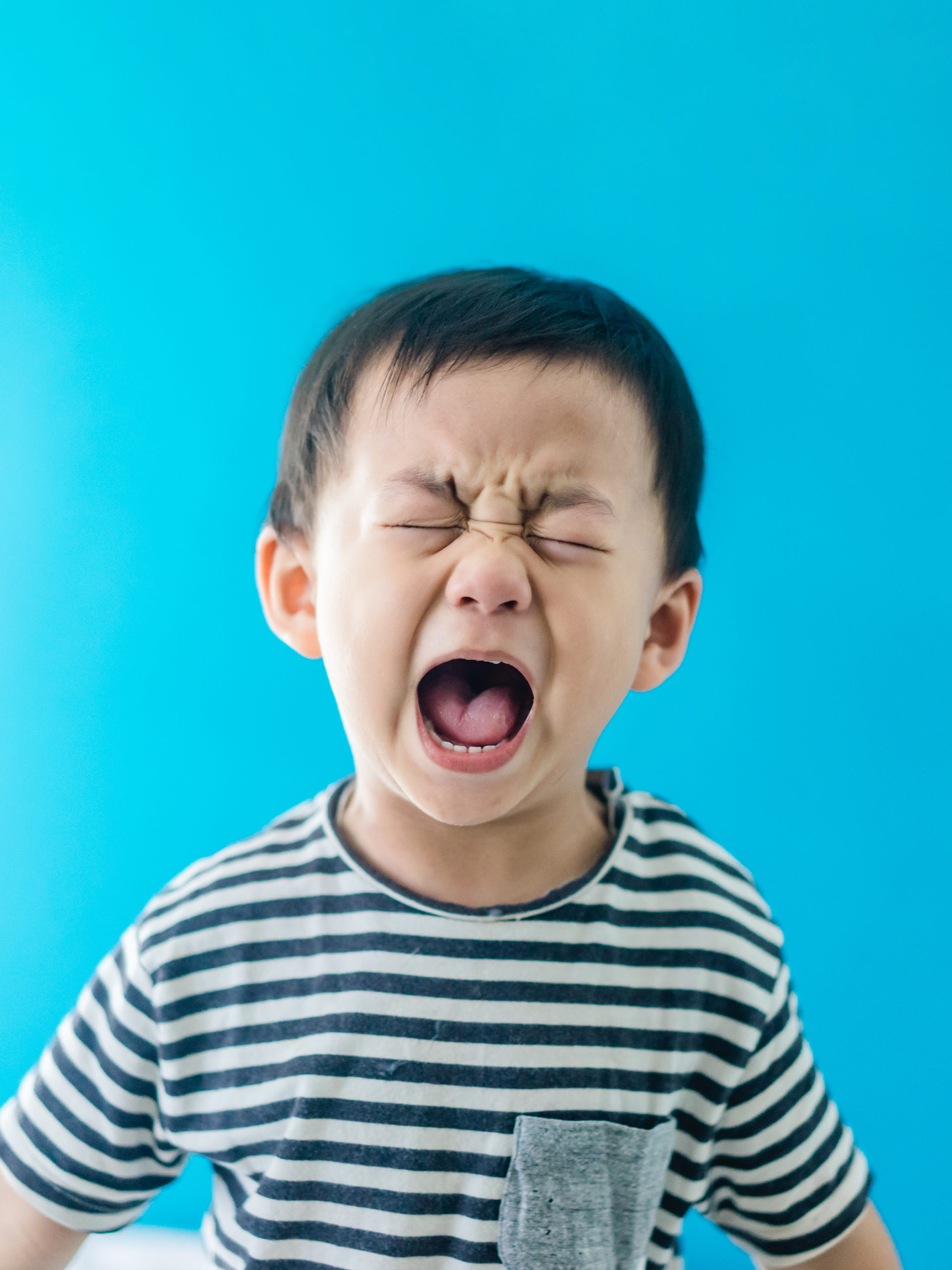 Little boy throwing a tantrum